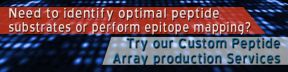 
      Need to identify optimal peptide substrates or perform epitope mapping?
      Try our Custom Peptide Array Production Services.
    